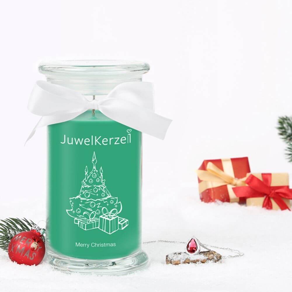 JuwelKerze Merry Christmas (Halskette mit Anhänger) 380g
