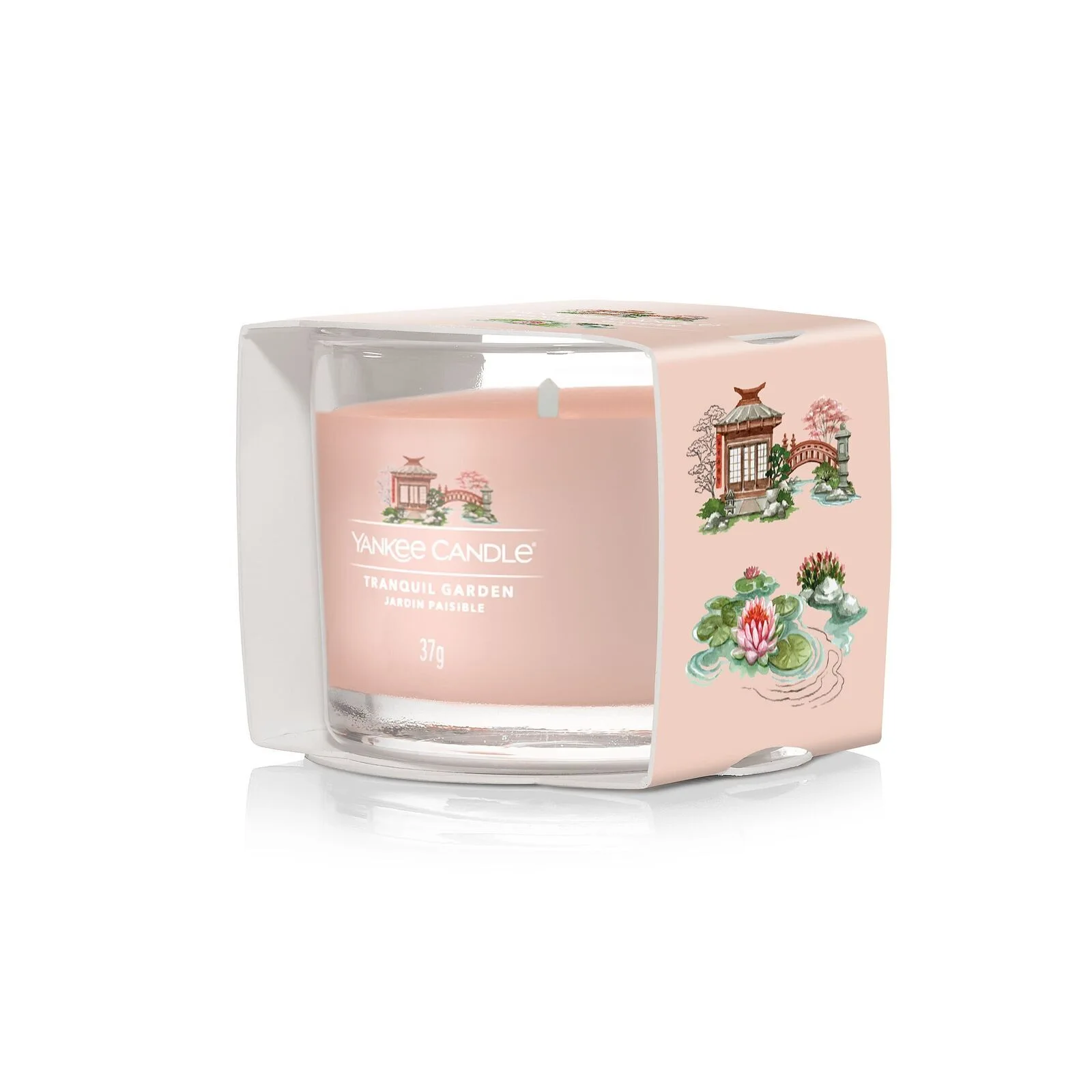 Single-Filled-Votive_Angled_Tranquil-Garden Tranquil Garden 37g