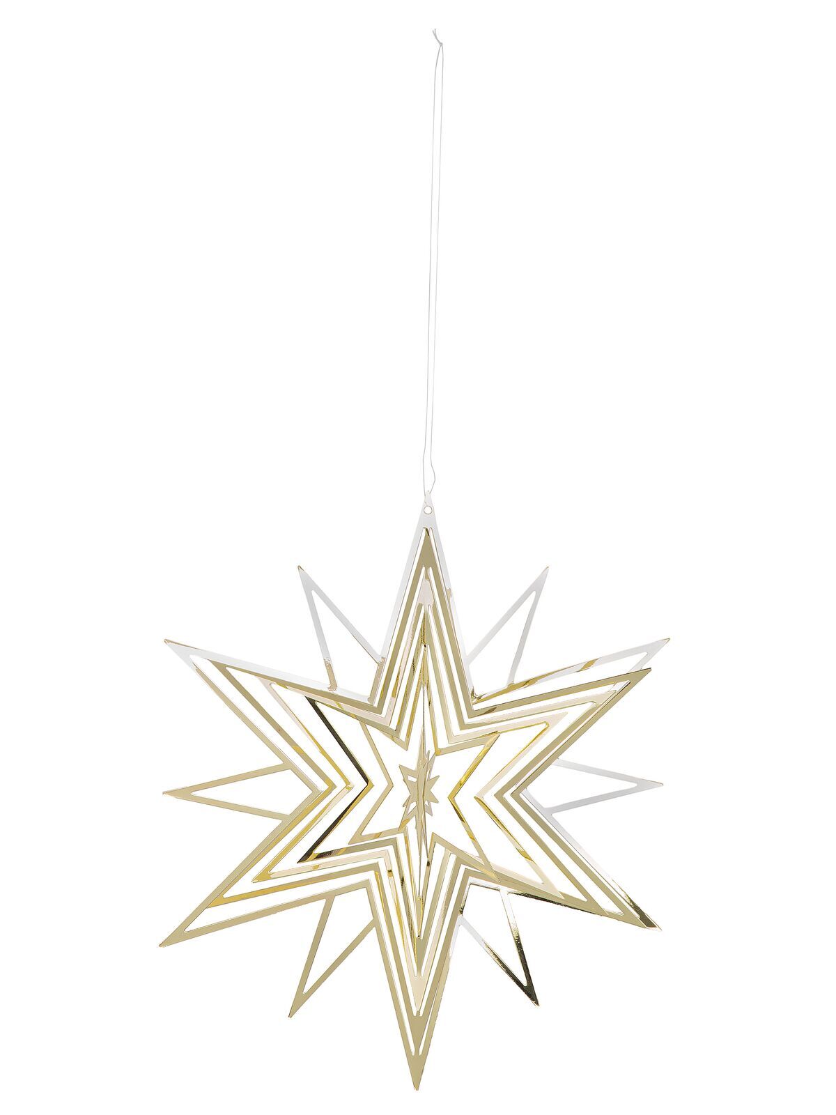 Deko Hänger Stern 3D gold 23cm Sternsymbol, Symbol, Kronleuchter, Lampe