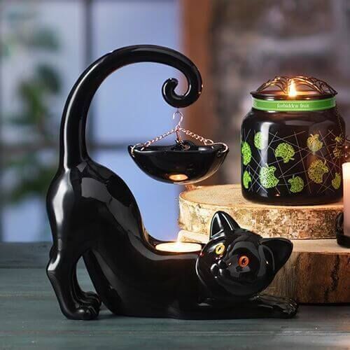 Black-Cat-Spiderweb Yankee Candle Cat Duftlampe