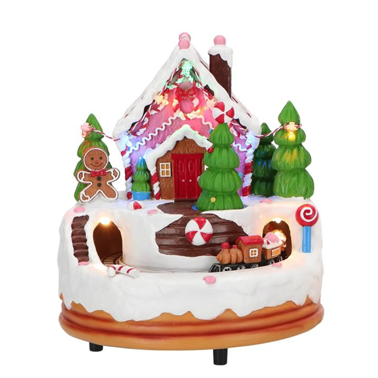 Gingerbread Candy House Train LED animiert Variante 1
