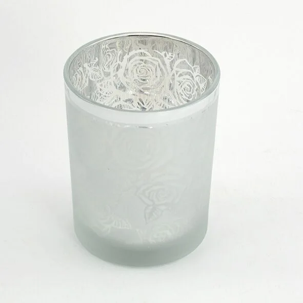 707933 Windlicht weiß Rosendesign M