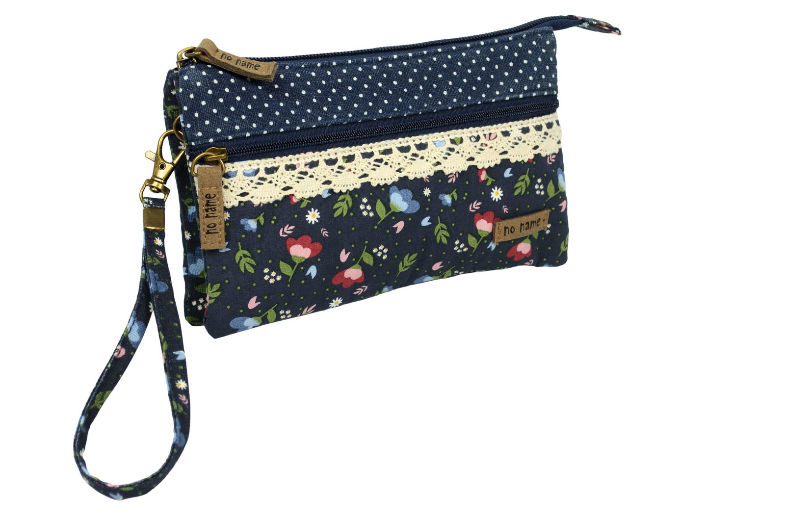 Patchwork Täschchen Floral blau 201