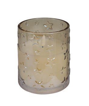 126504_g LED Kerze Arges Sterne Amber 10x12,5cm