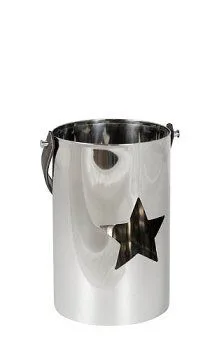 126670_g Kerzenlaterne Toba Stern Edelstahl 21cm