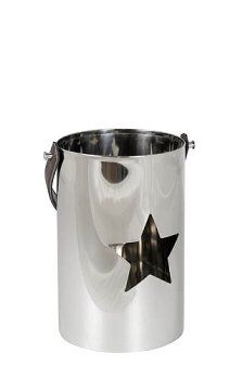 126670_g Kerzenlaterne Toba Stern Edelstahl 21cm