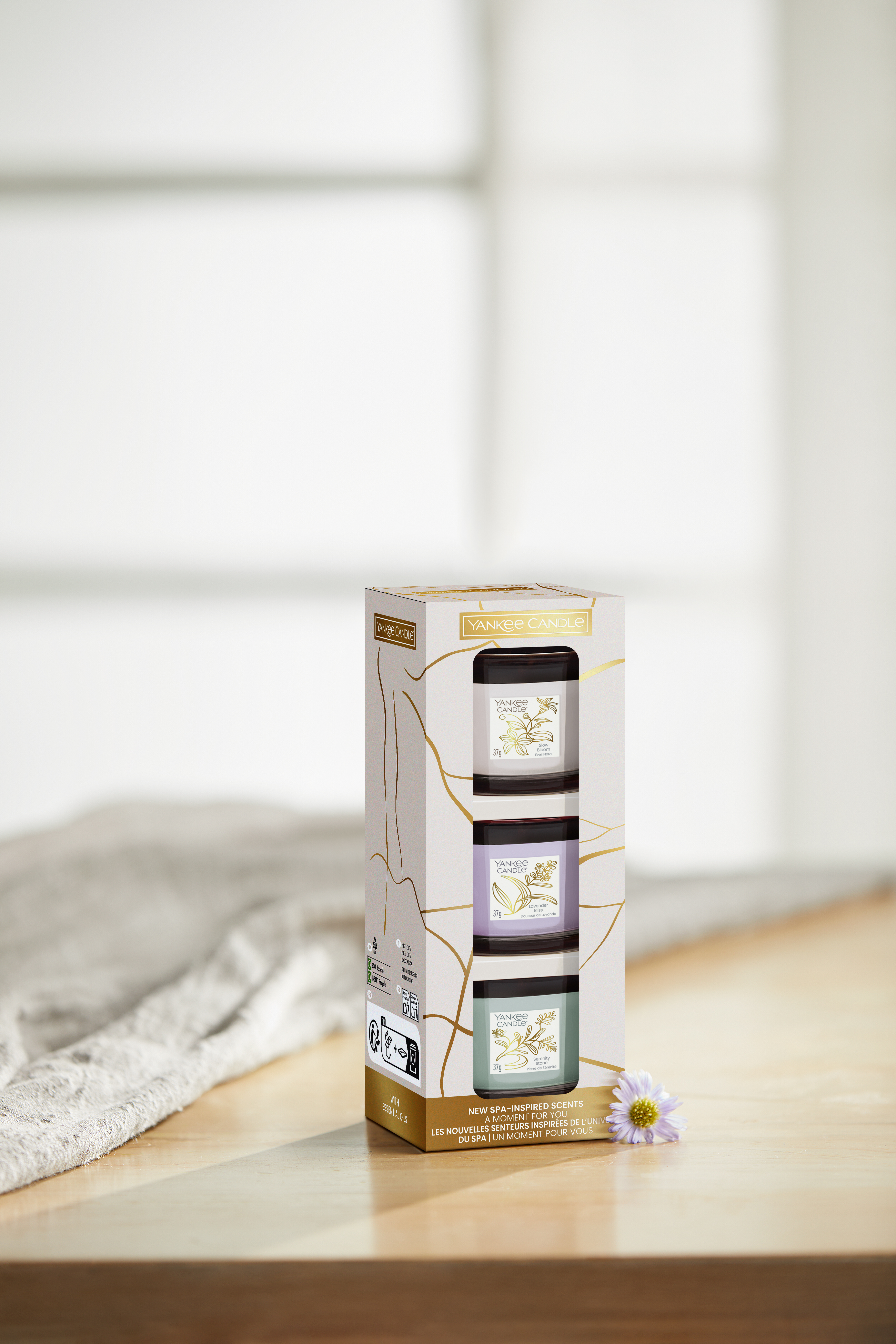 3 Glasvotivkerzen à 37g Geschenkset Little Treasures