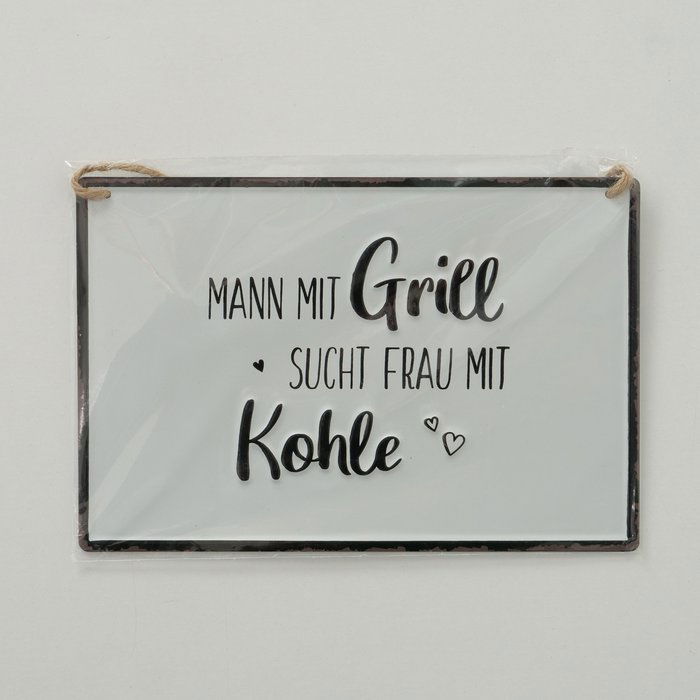 Schild Grillen weiß