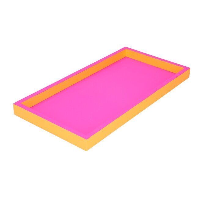 Deko Tablett Neo zweifarbig pink/orange Tablett
