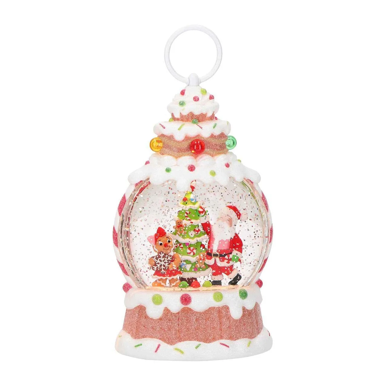 Christmas Lantern Water Spinning Santa Geburtstagstorte, Torte, Sahne, Nachtisch, Essen