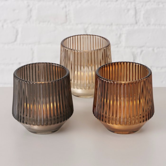 Windlicht Tiago braun 8cm