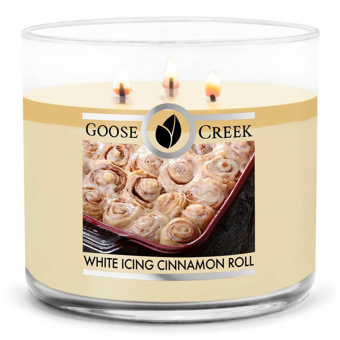 White Icing Cinnamon Roll 411g (3-Docht)