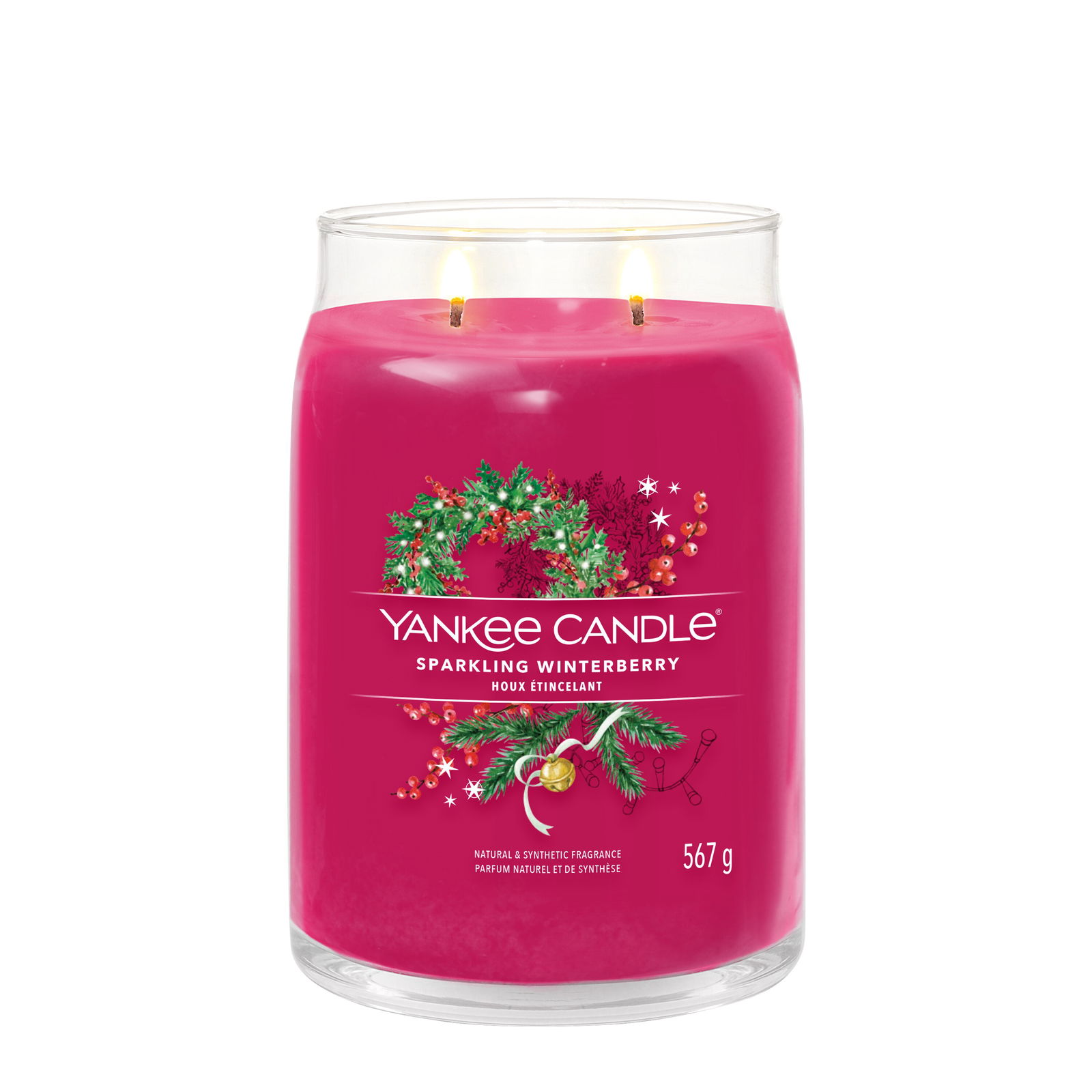 Sparkling Winterberry Signature Large Jar 567g 2-Docht