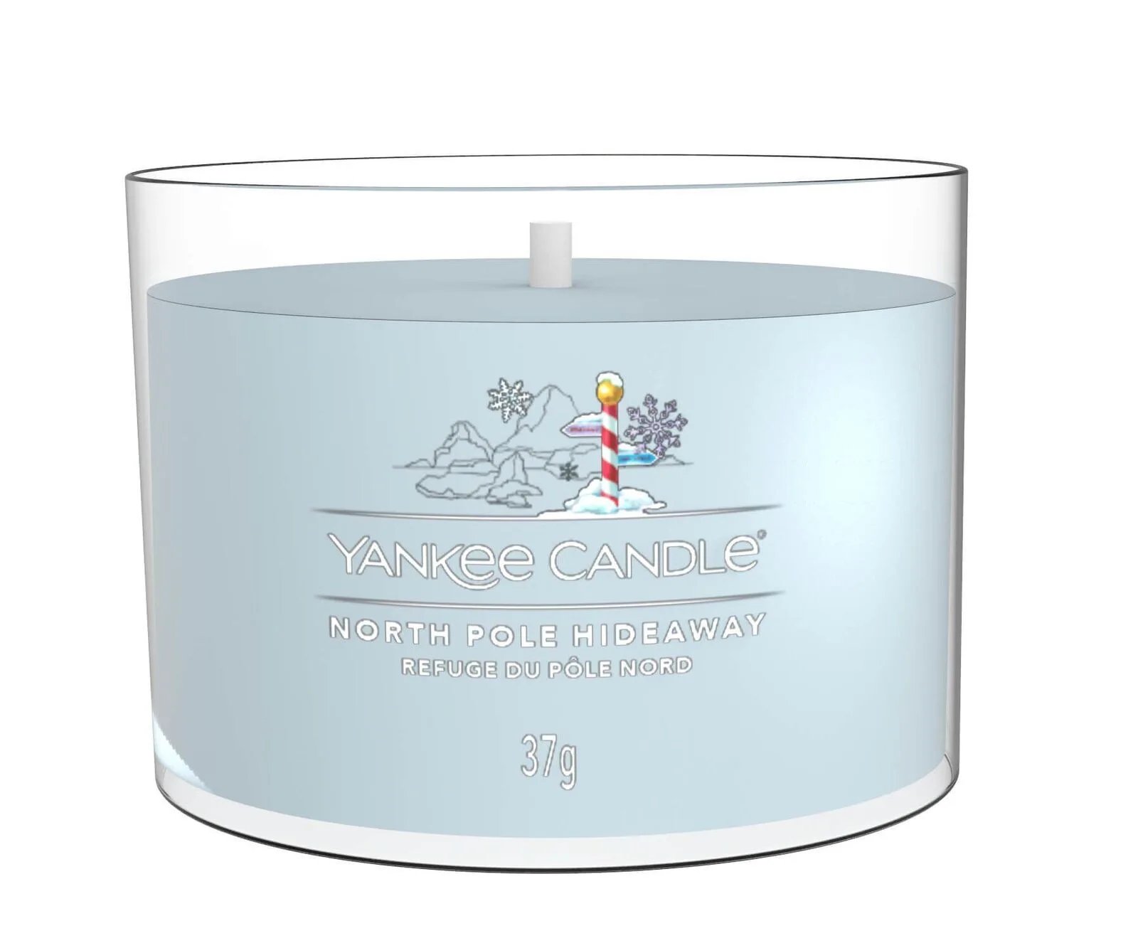 North Pole Hideaway 37g Glasvotivkerze Kerze, Zylinder