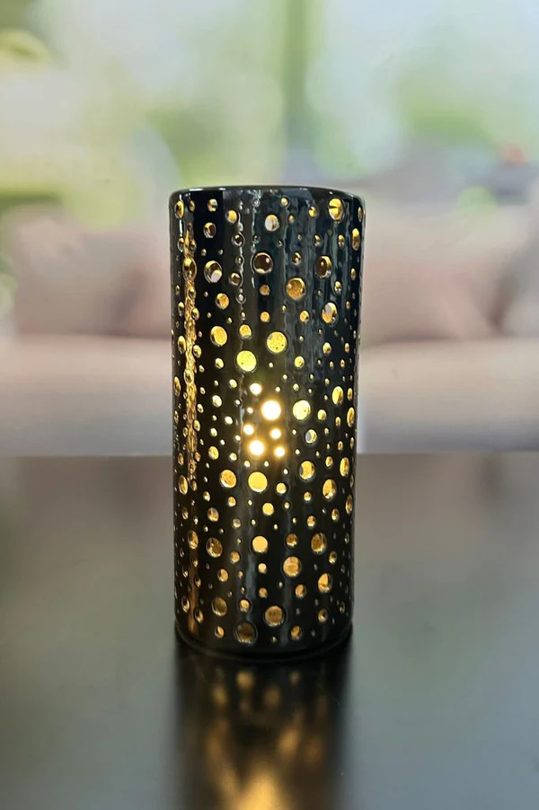 Lampe Salvati schwarz 24cm Porzellan Lampe Salvati schwarz 24cm Porzellan