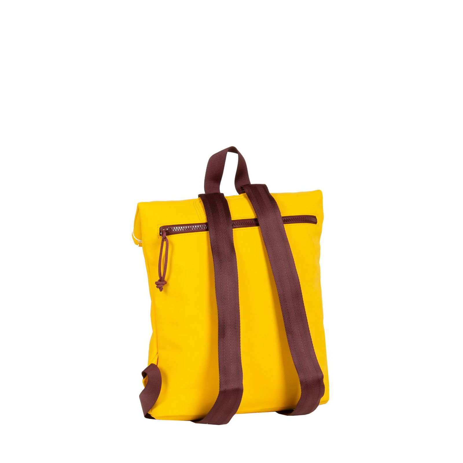 Tim - Los Angeles Rolltop Mini Rucksack gelb/burgund