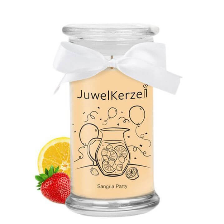 Sangria Party 380g mit Ring von Juwel Kerze 