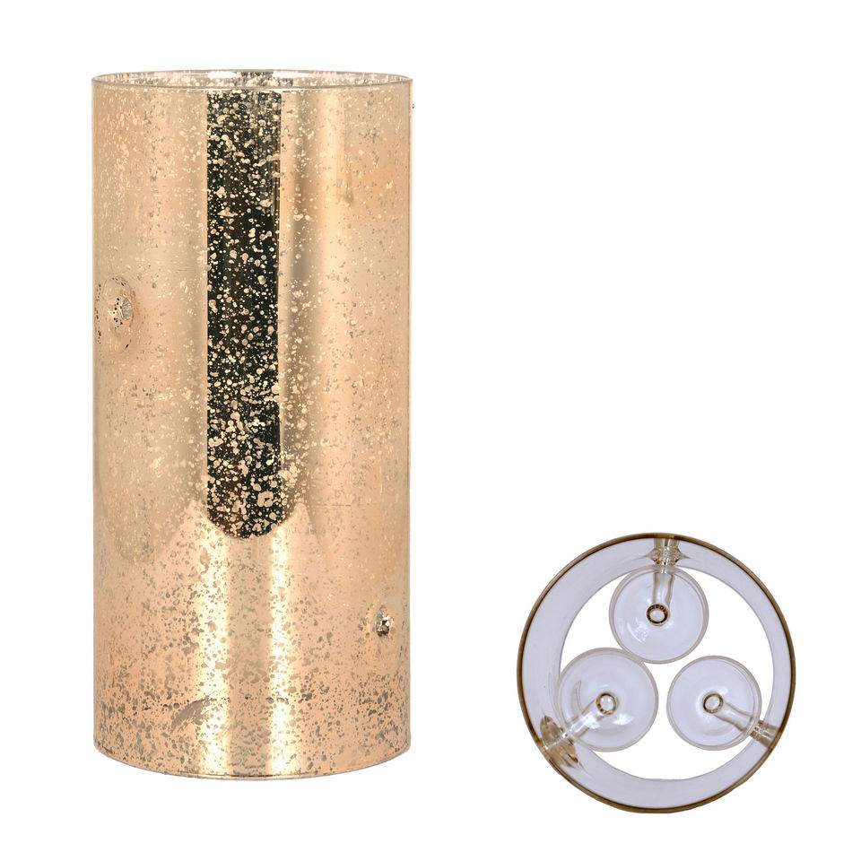 Teelichthalter gold Glas 25cm