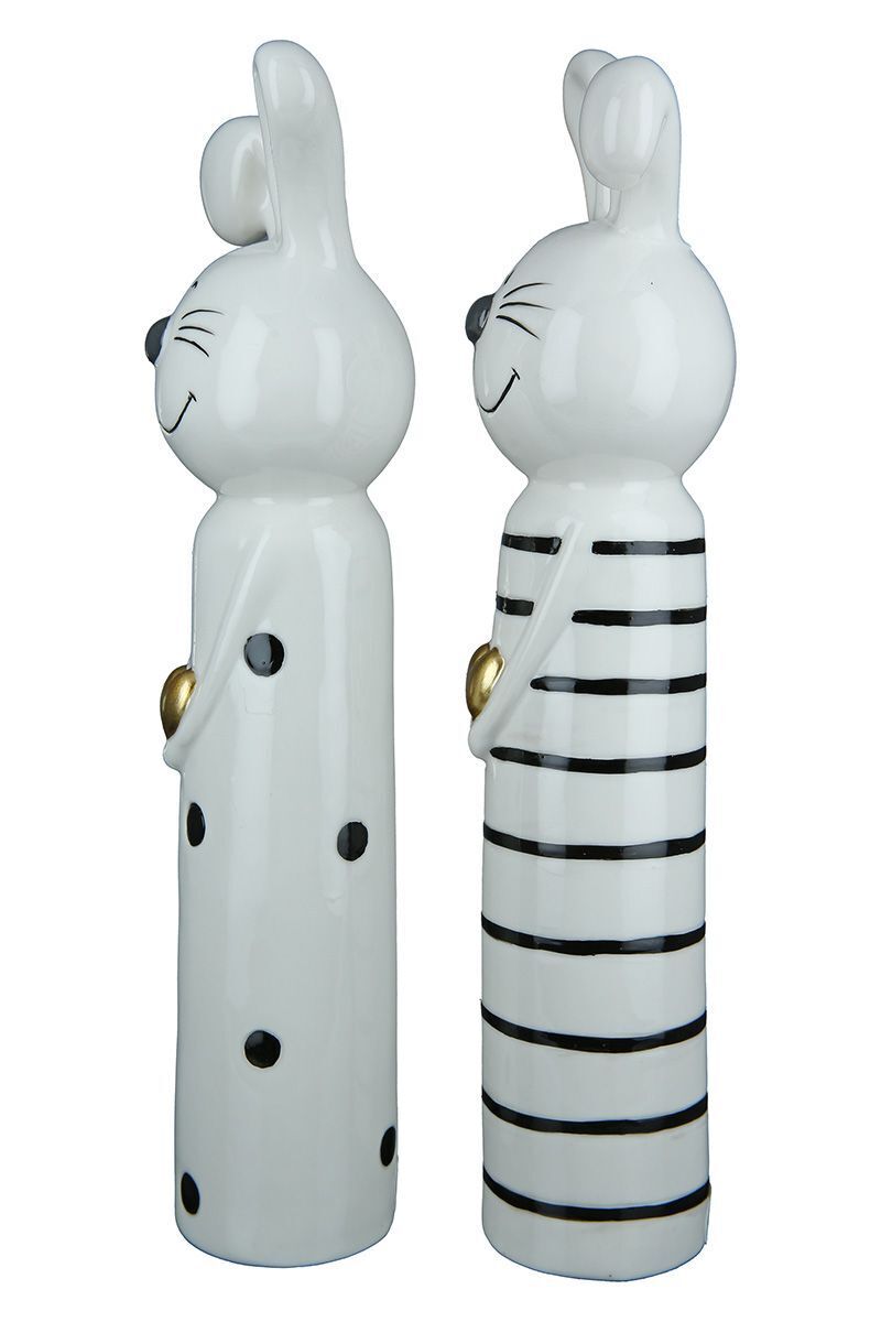 47318_2 Deko Hase Loving 29cm mit Streifen