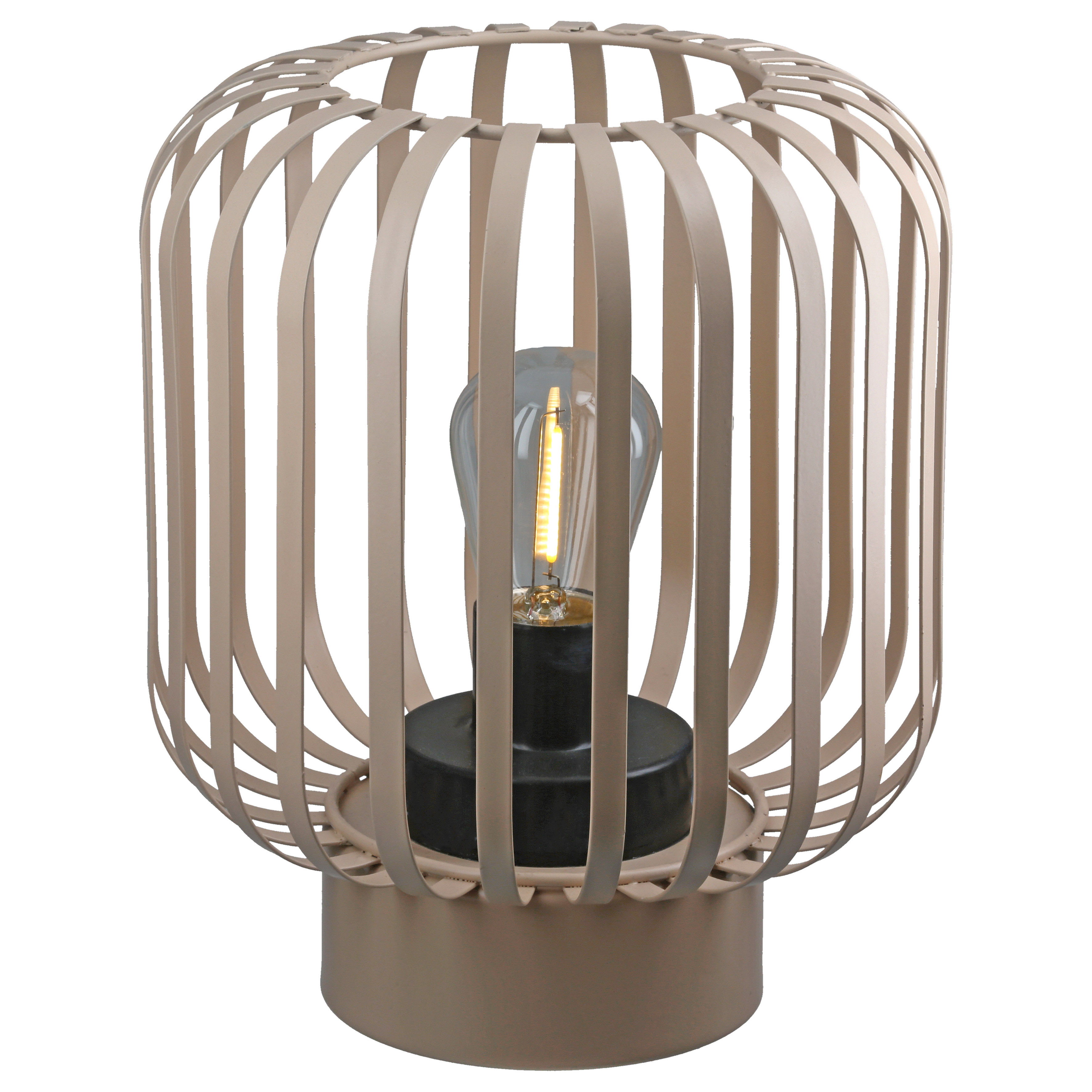 LED Windlicht Pavone beige