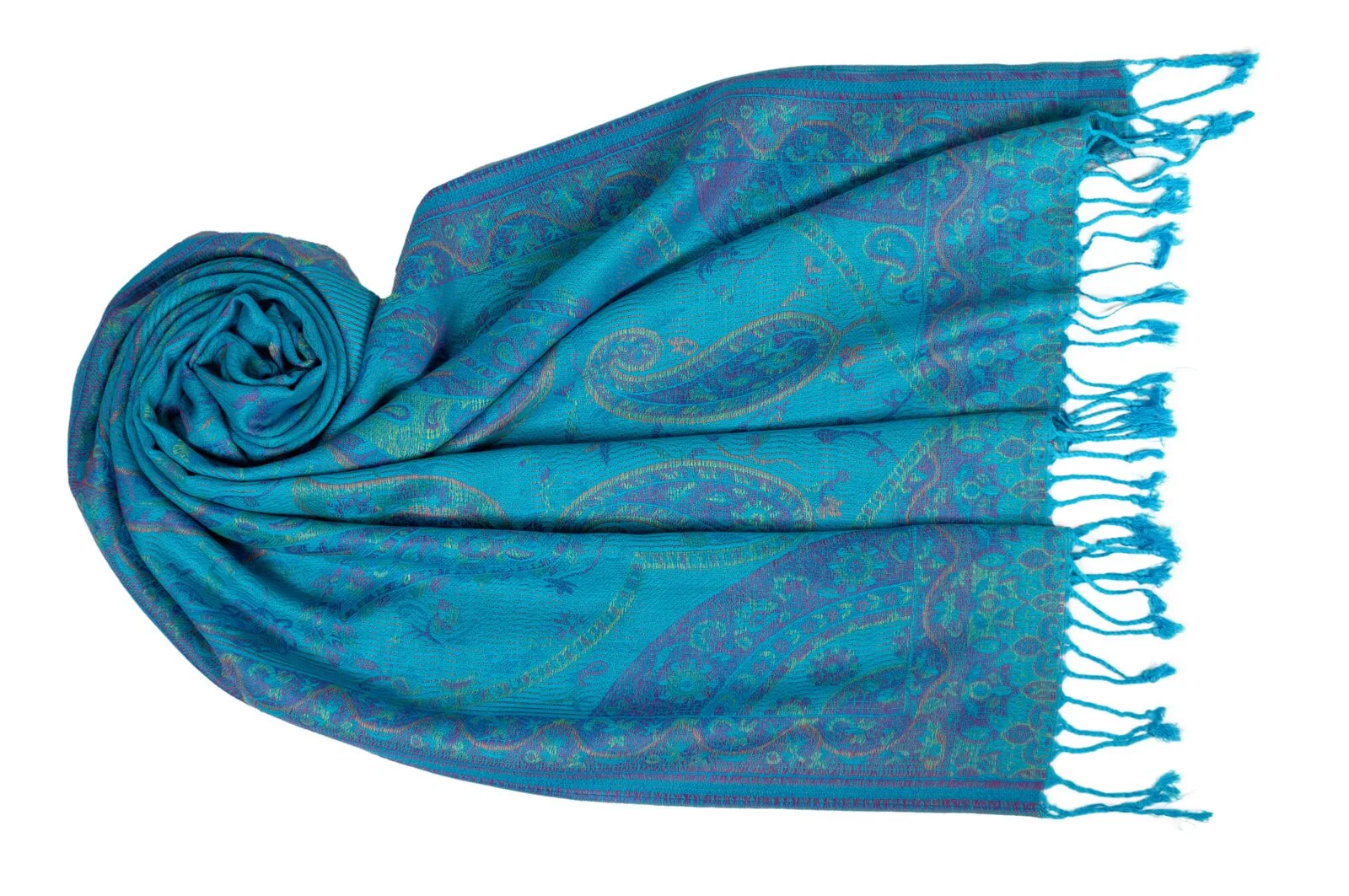 60550004-205 Jacquard Schal Darya lagune 205