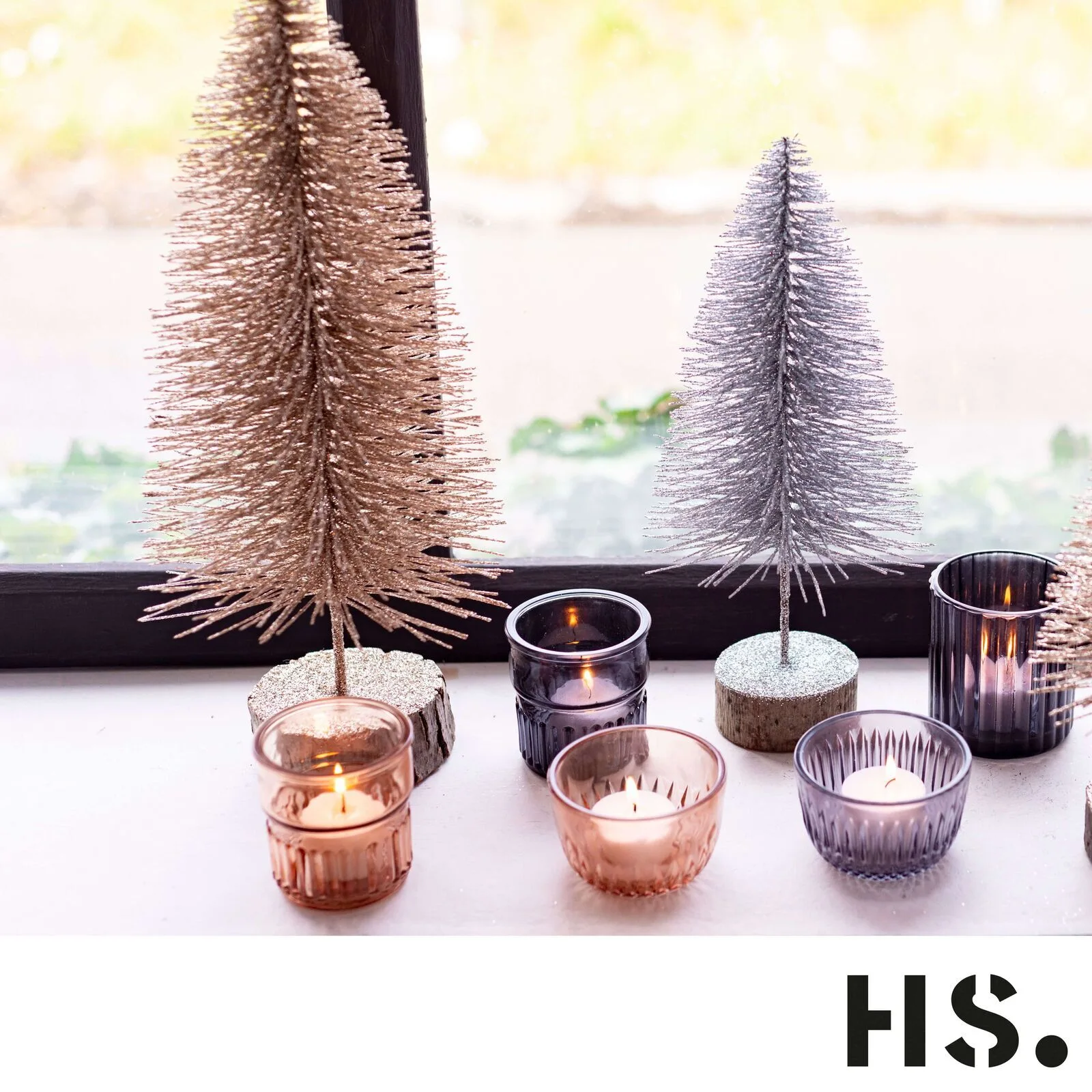 2a2xAchA Tree Grue Dekotannen silber