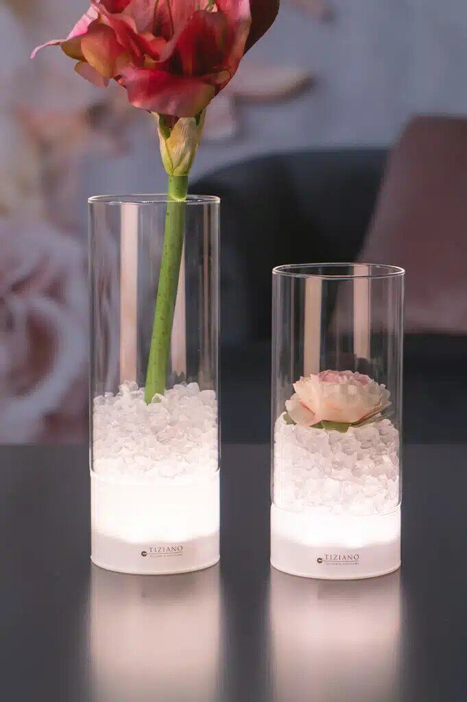 tanalo-glas-vase-led Glasvase Tanalo LED klar 20cm