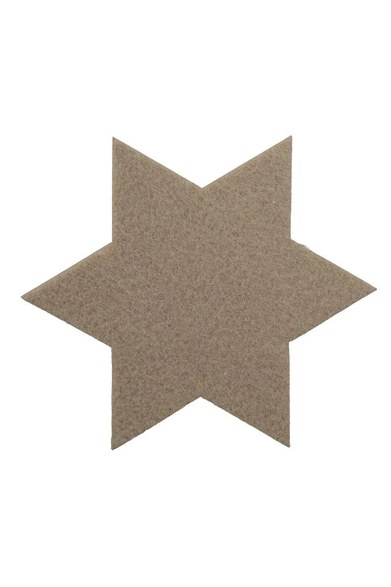 Untersetzer Stern beige 6 Stück Sternsymbol, Symbol