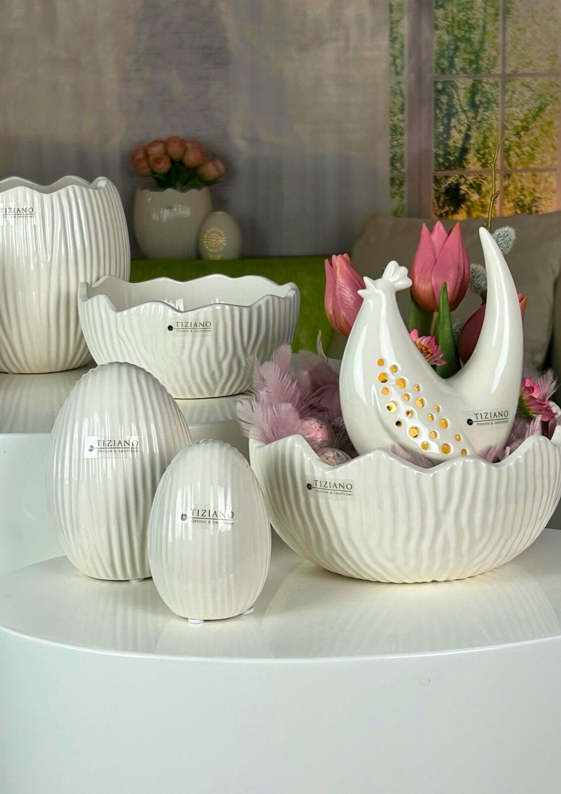 sepia-dekoei-creme-weiss-kollektion Deko Ei Sepia 9cm cremeweiß