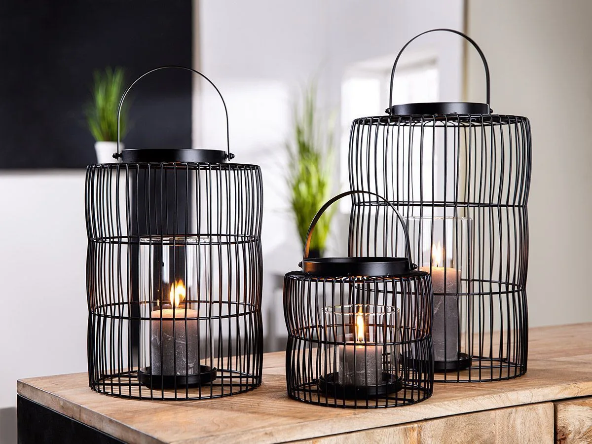 Windlicht Stage Metall schwarz 35cm Windlicht Stage Metall schwarz 35cm