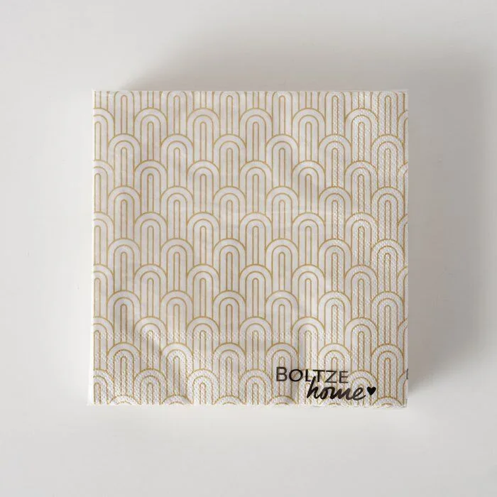 Einzelbild-hNBL-MZH-large Serviette Bogan 20 Stück weiß/gold Variante 3