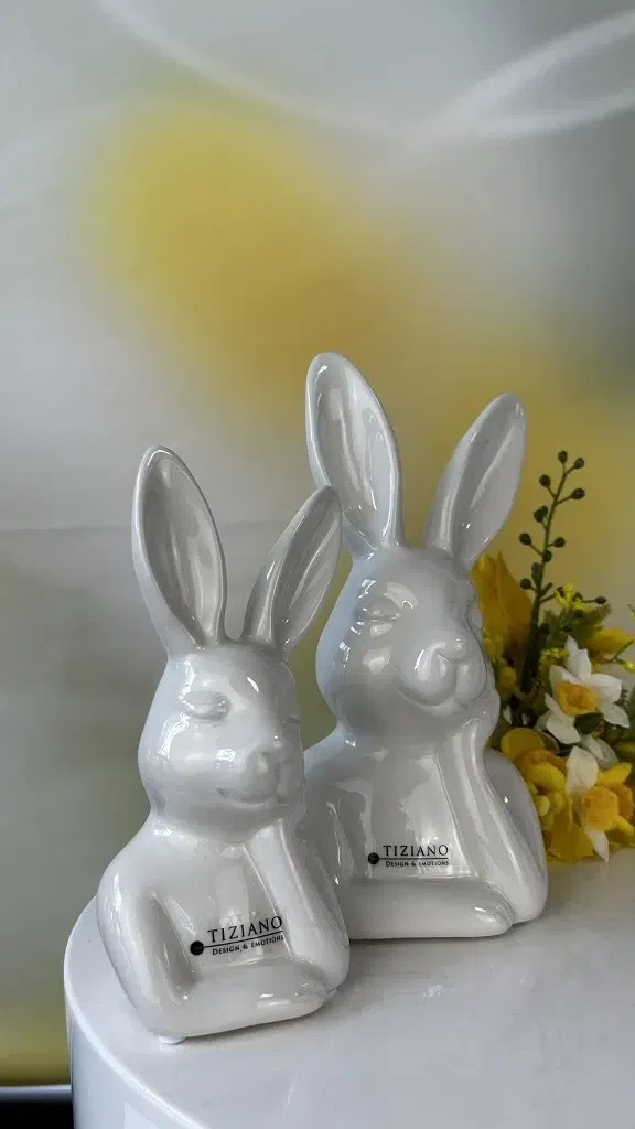 Büste Hase Enricco 30cm cremeweiß