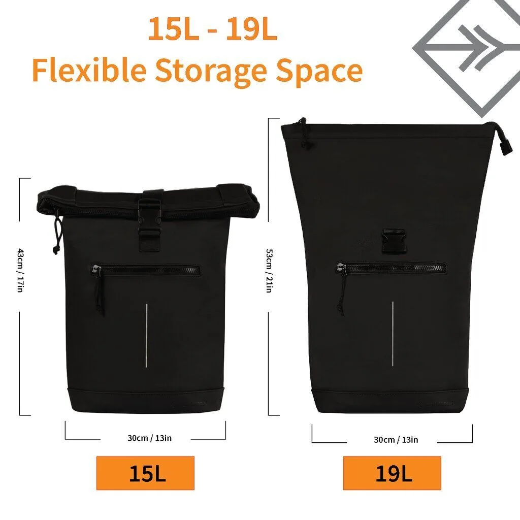 new-rebels-mart-rolltop-rucksack-schwarz-large-ii Mart - New York Rolltop Rucksack schwarz
