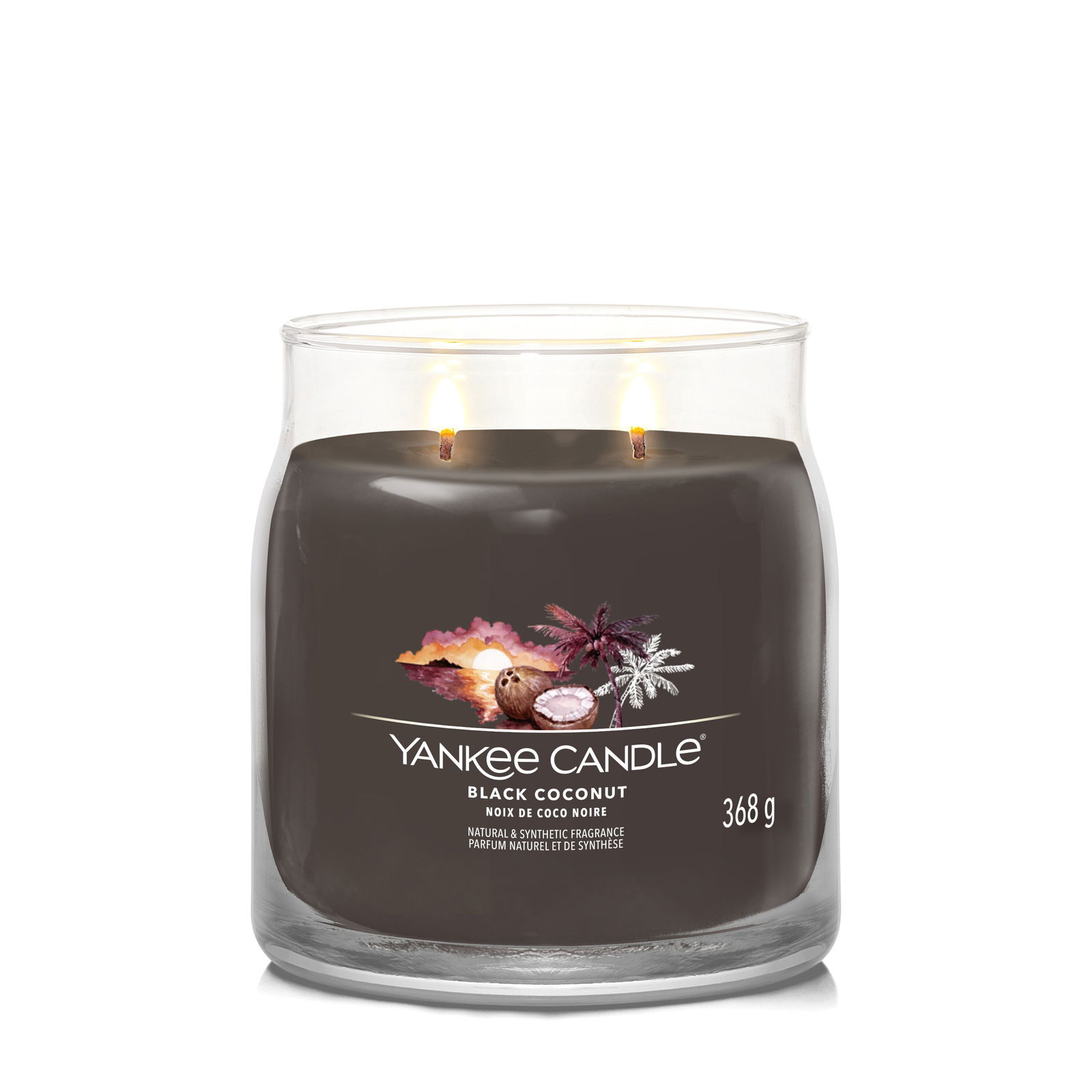 Black Coconut Signature Medium Jar 368g 2-Docht