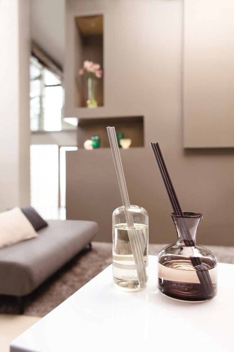 Reed Diffuser Glas Vase braun