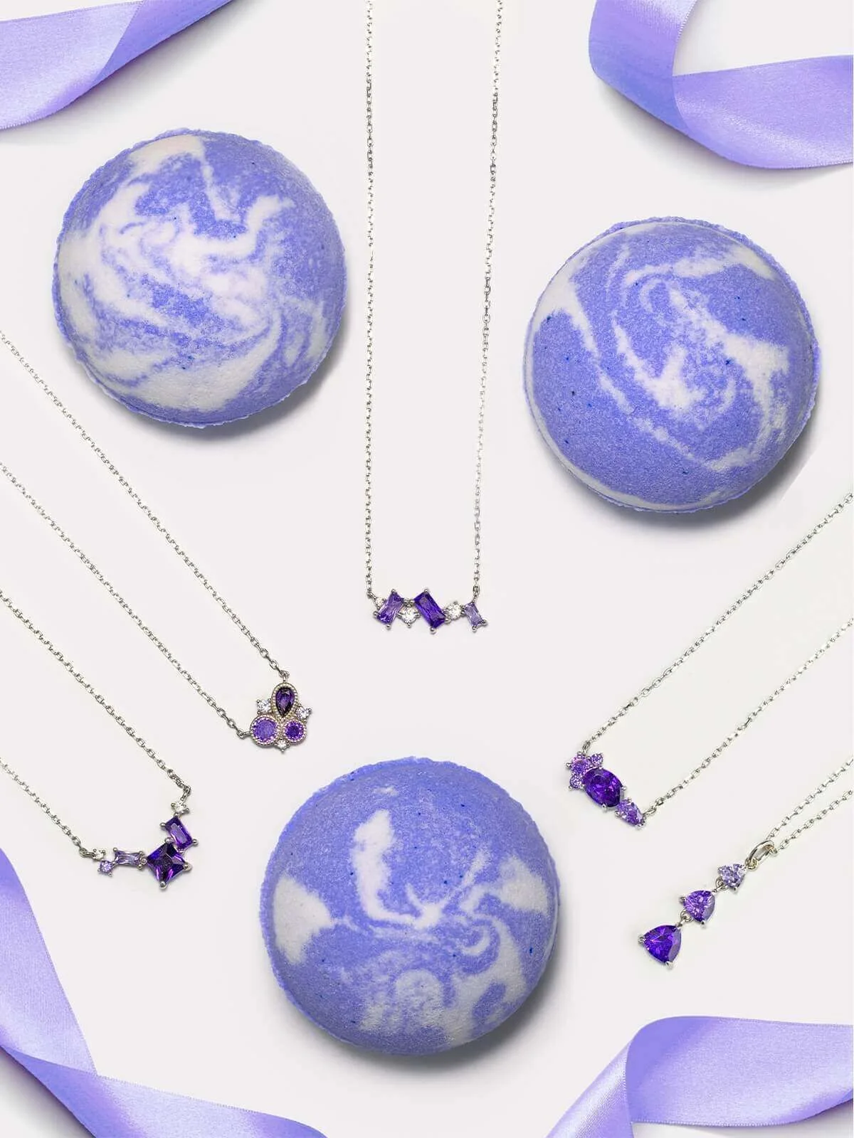 approved-Amethyst-BathBomb Februar Geburtsstein Amethyst Badebombe (Halskette)