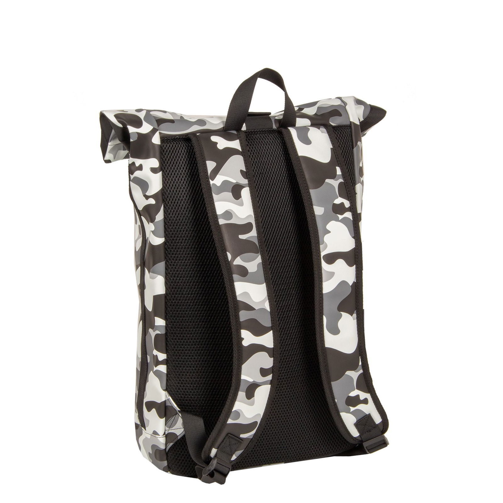 Mart - New York Rolltop Rucksack weiß/schwarz camo