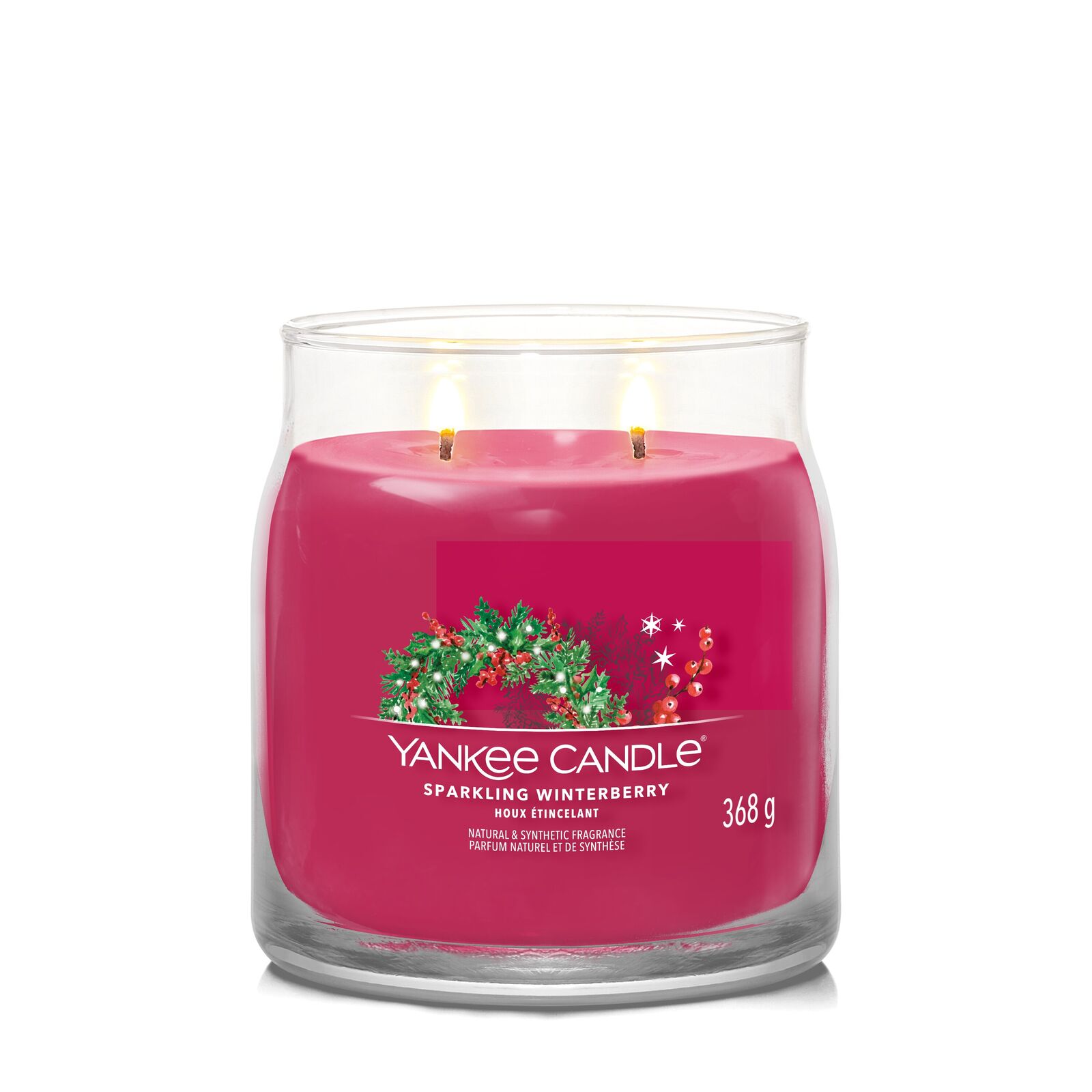 Sparkling_Winterberry_Medium_LIT-1 Sparkling Winterberry Signature Medium Jar 368g 2-Docht