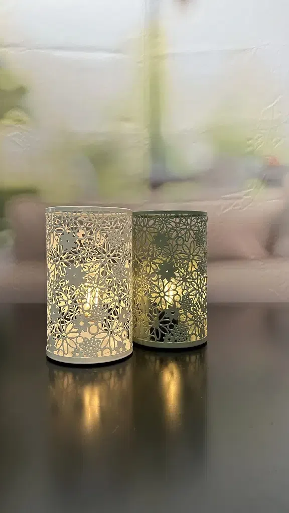 Metallicht Fiori LED 19cm creme