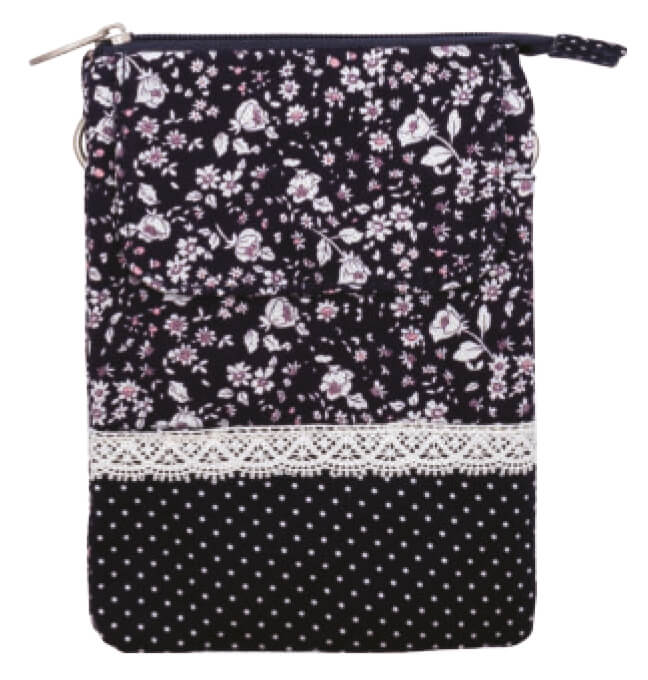 Patchwork Handtasche Umhängetasche (Navy Rose 094)