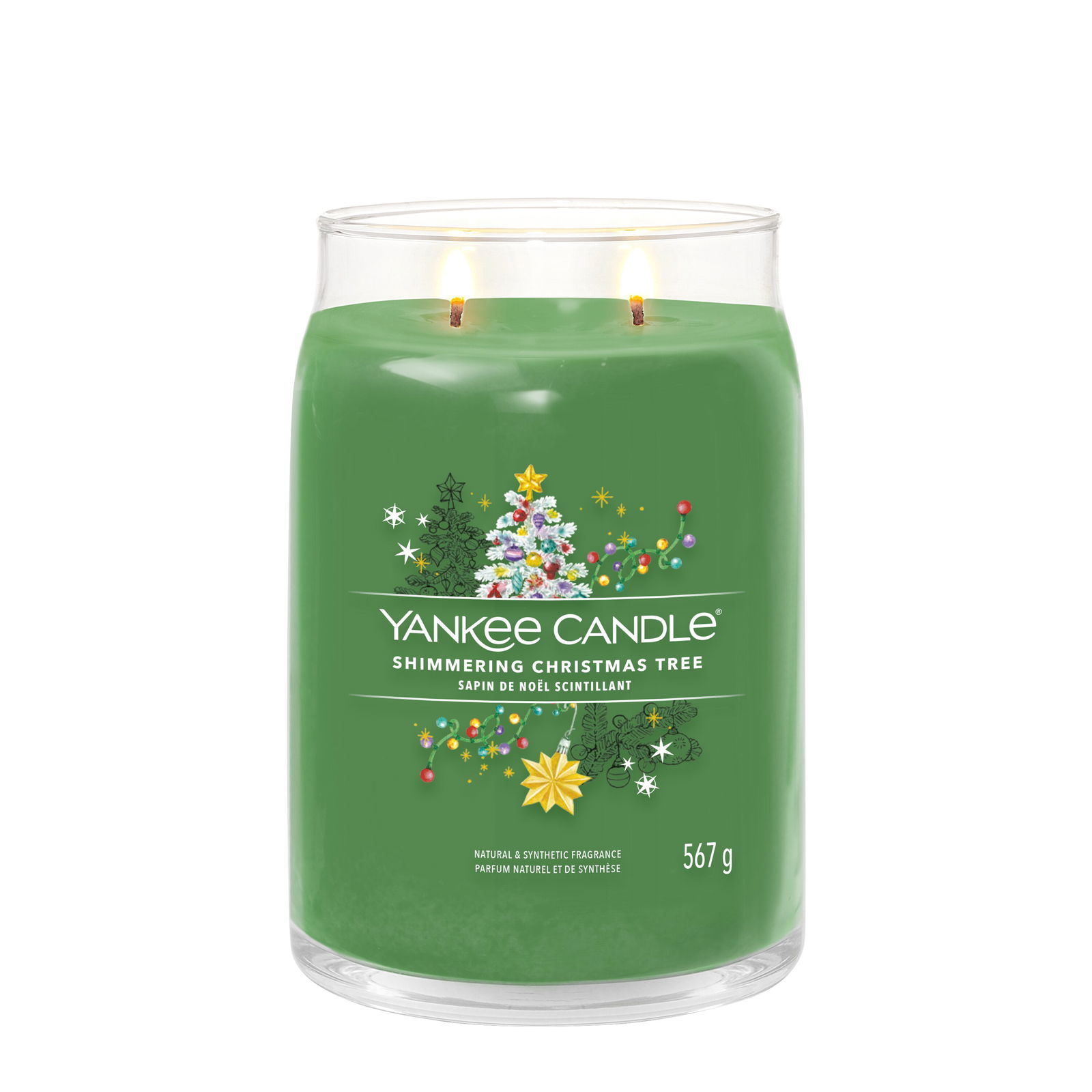 Shimmering Christmas Tree Signature Large Jar 567g 2-Docht