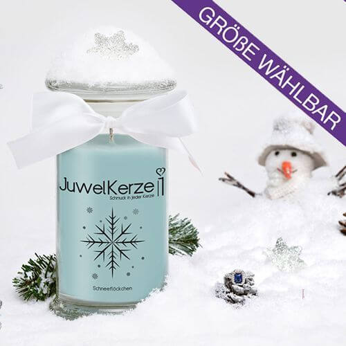 JuwelKerze Schneeflöckchen (Ring) 380g