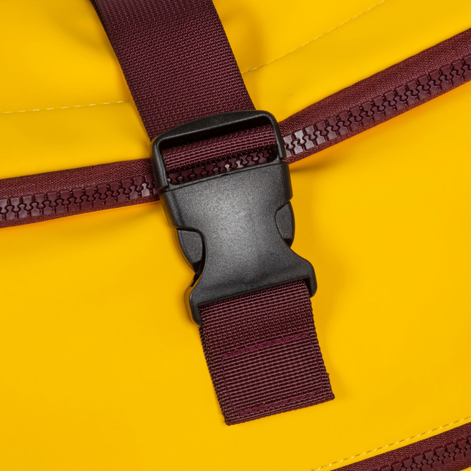 Tim - New York Rolltop Rucksack gelb/burgund