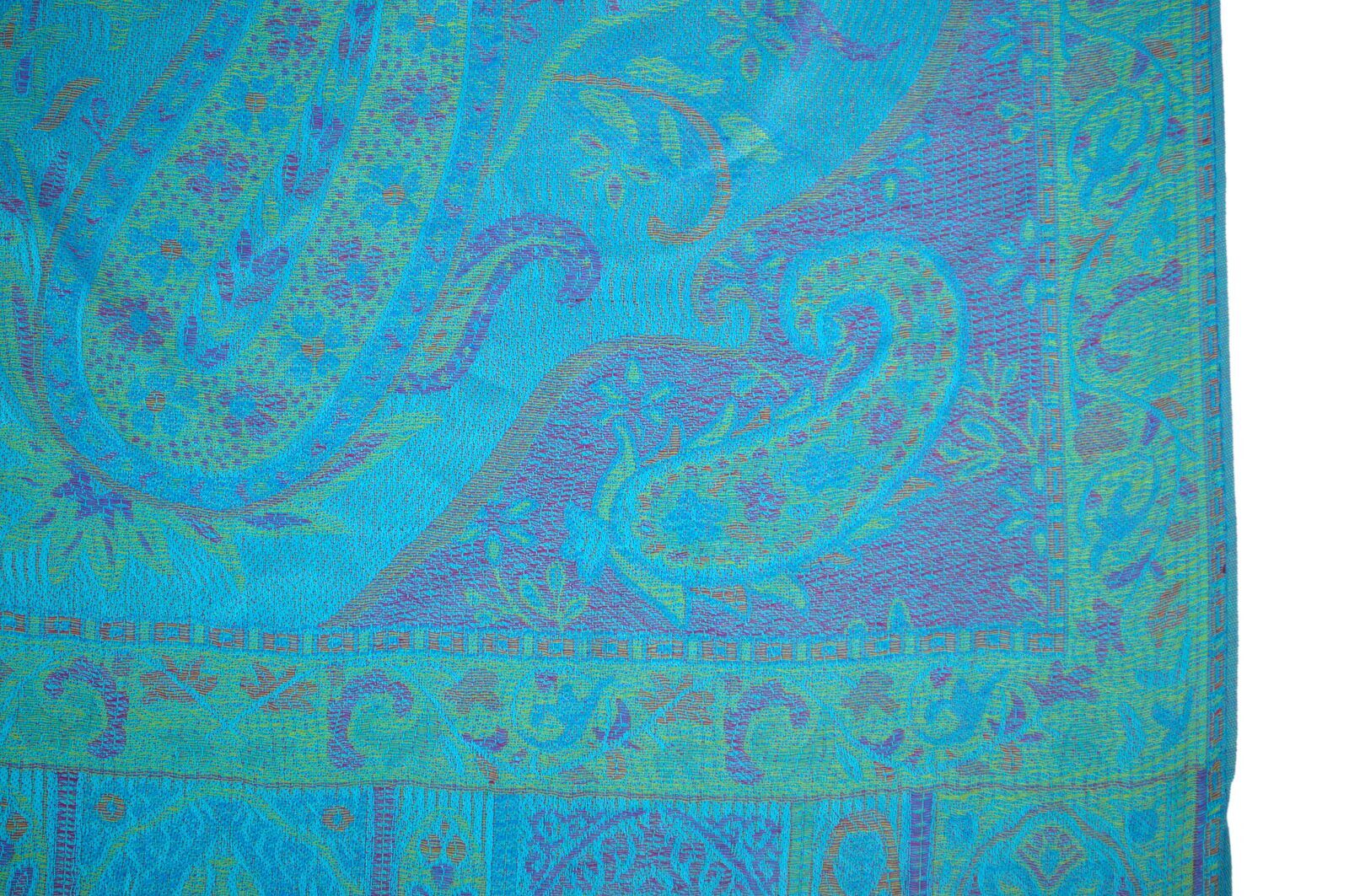 60550001-205_Detail Jacquard Schal Nahla lagune 205