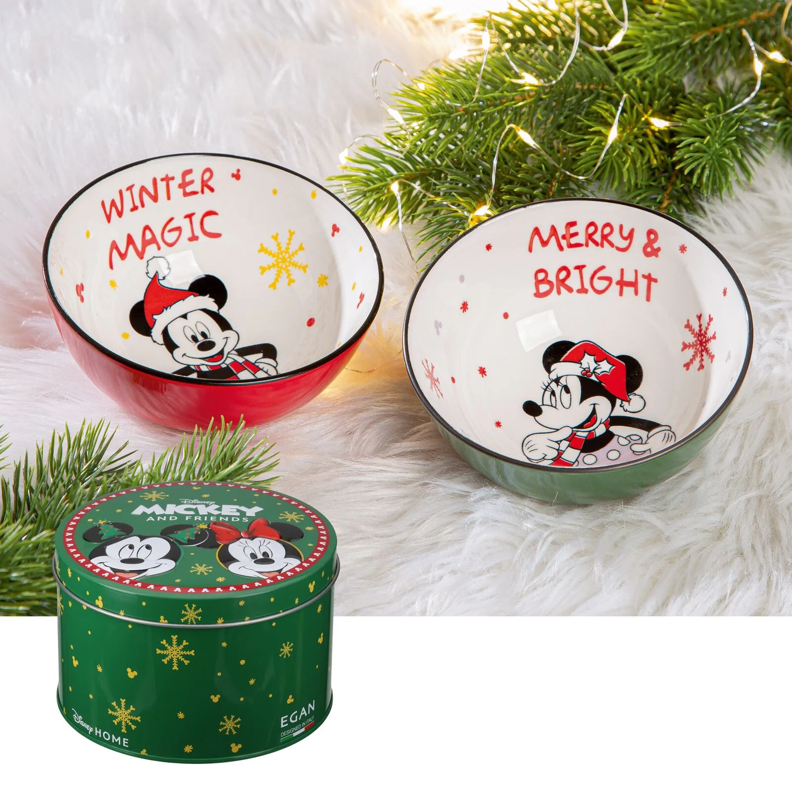 Schalen Mickey & Minney Mouse - Winter Magic 2er Set Schale, Band, Teller