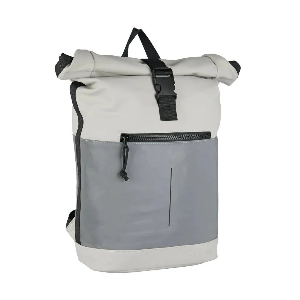new-rebels-new-rebels-bowie-new-york-hell-grau-16l Bowie - New York Rolltop Rucksack hellgrau