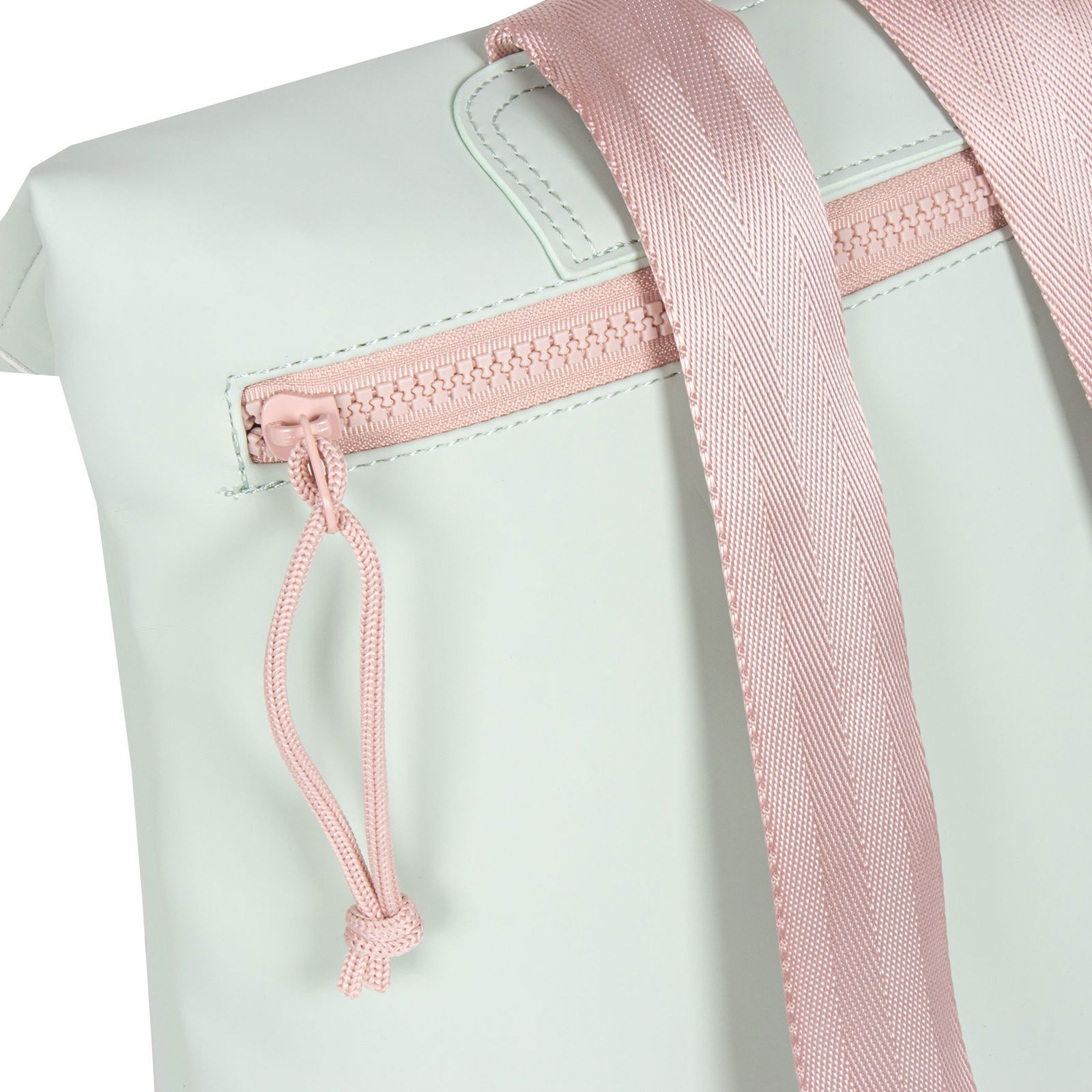 Tim - Los Angeles Rolltop Mini Rucksack minzblau/hellrosa