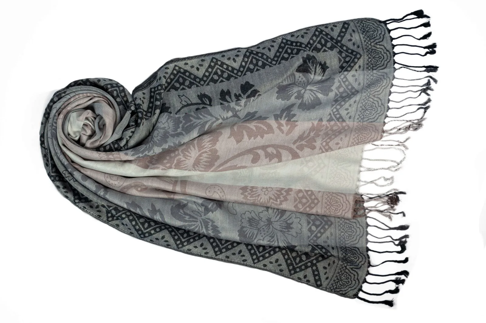 60550002-810 Jacquard Schal Acelya hellgrau 810