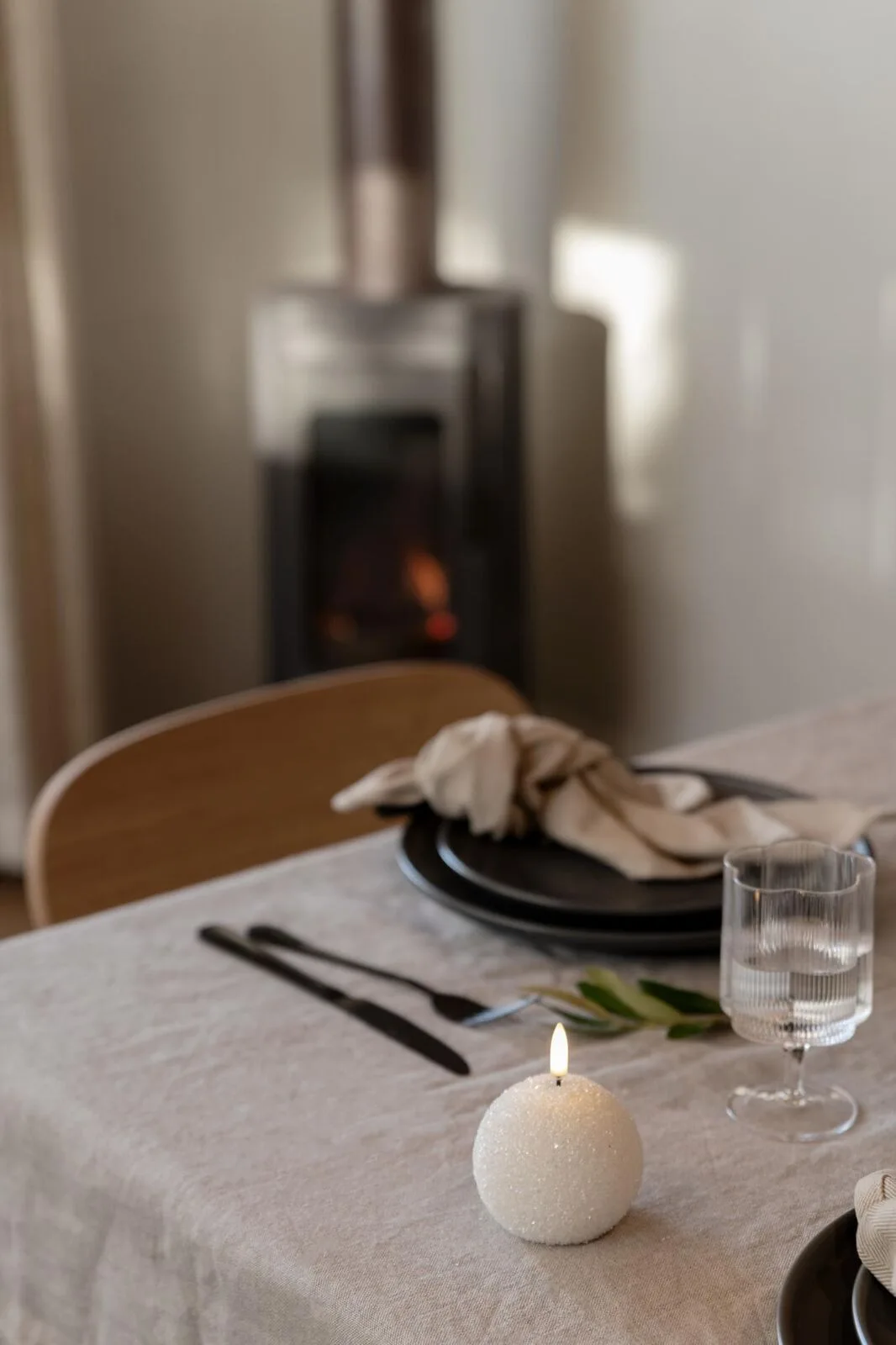 Uyuni LED Kerze Kugel Glitter 7cm nordic white Uyuni LED Kerze Kugel Glitter 7cm nordic white