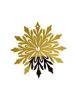 126985_g Dekohänger Kado Eiskristall gold 8cm